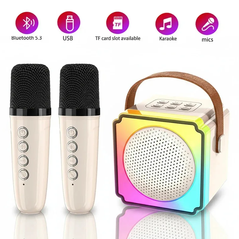

Portable Microphone And Speaker Toddler Microphone Mini Karaoke Multifunction Home Party Music Smart Bluetooth Speakers Wireless