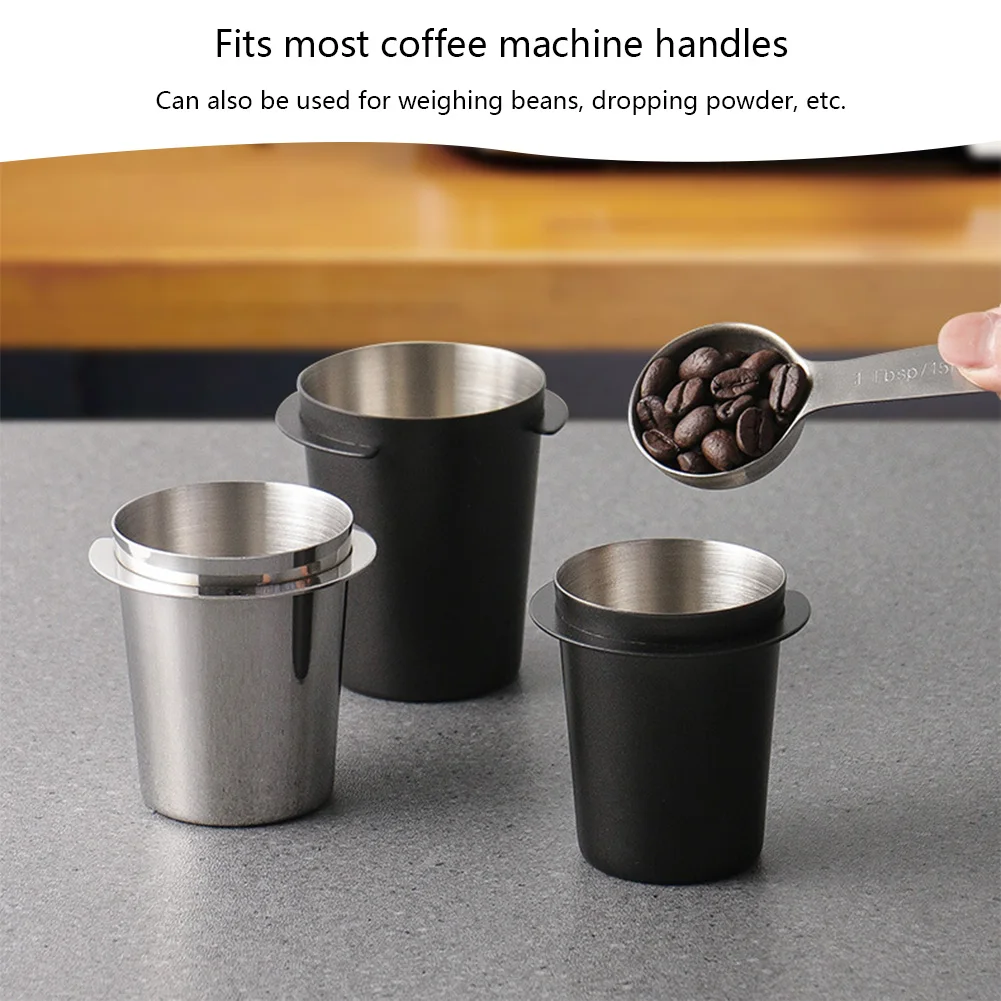 Coffee Powder Cup 51/54/58mm Receiving Powder Cup Stainless Steel Replacement Cafe Barista Tool Espresso Machine Accessories