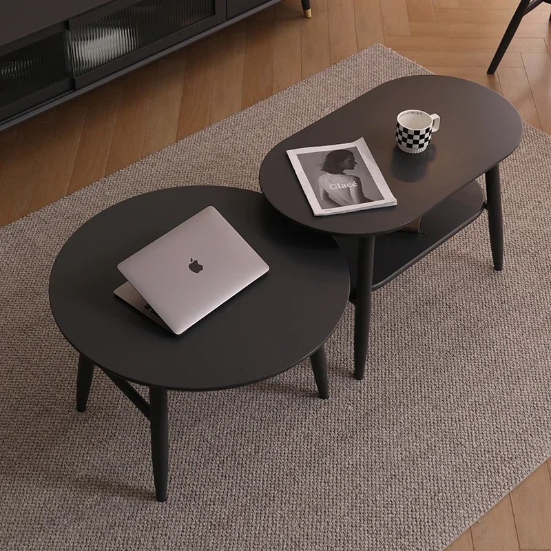 Multifunctional Combined Solid Wood Side Modern Simple Living Room Coffee Corner