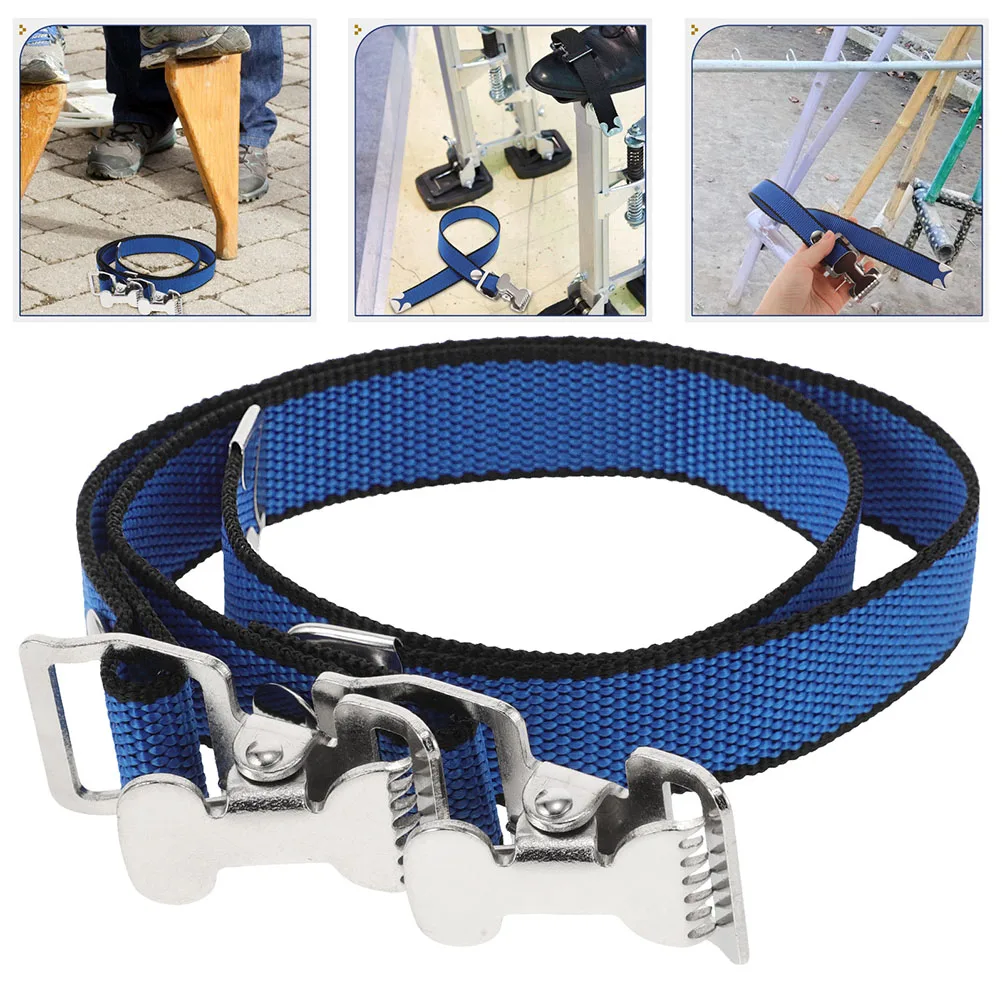 

4 Pcs Stilt Accessories Adjustable Foot Leg Straps Universal Replacement Parts Drywall Stainless Steel Enhanced Stability