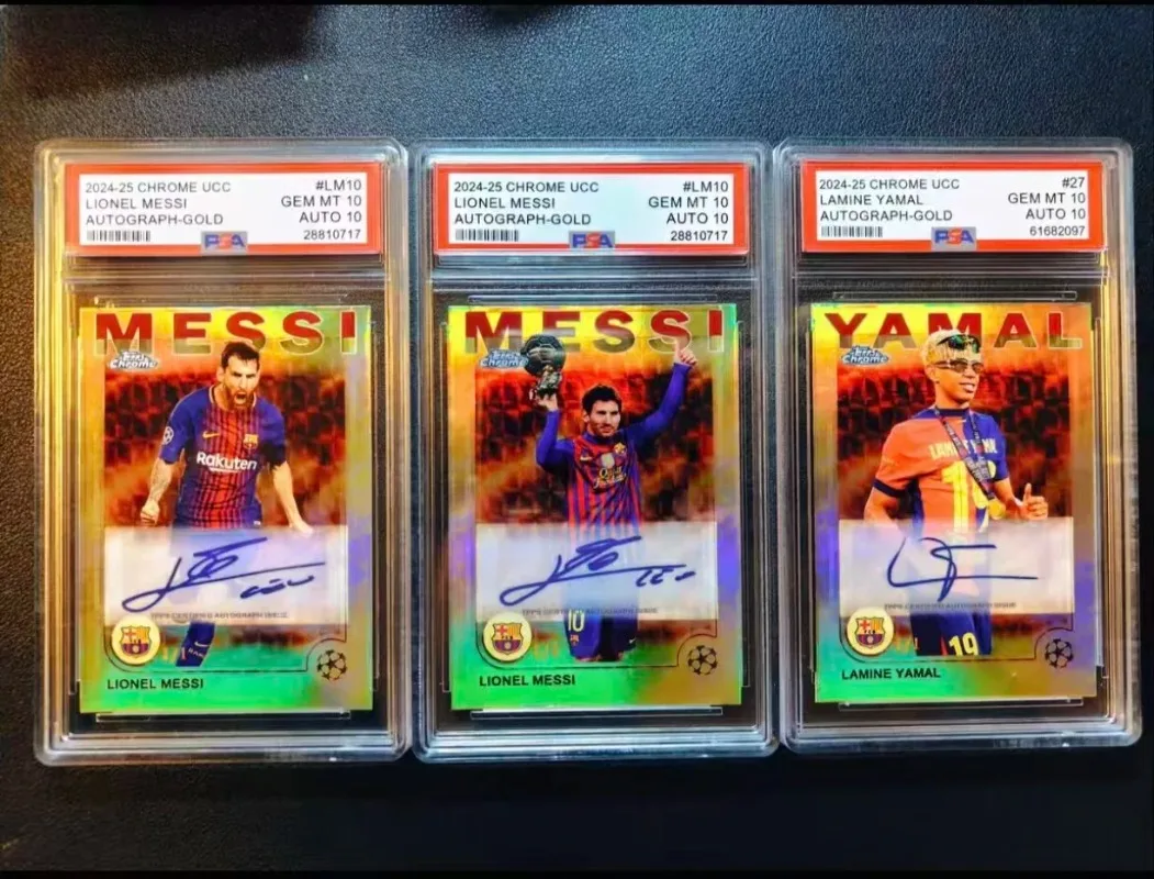 Tarjetas Coleccionables Hechas a Mano de la Liga de Campeones, Messi, Yamal, Barcelona, Tarjeta de Estrella, Tarjeta con la Firma de Messi, Colección de Personajes, Regalo