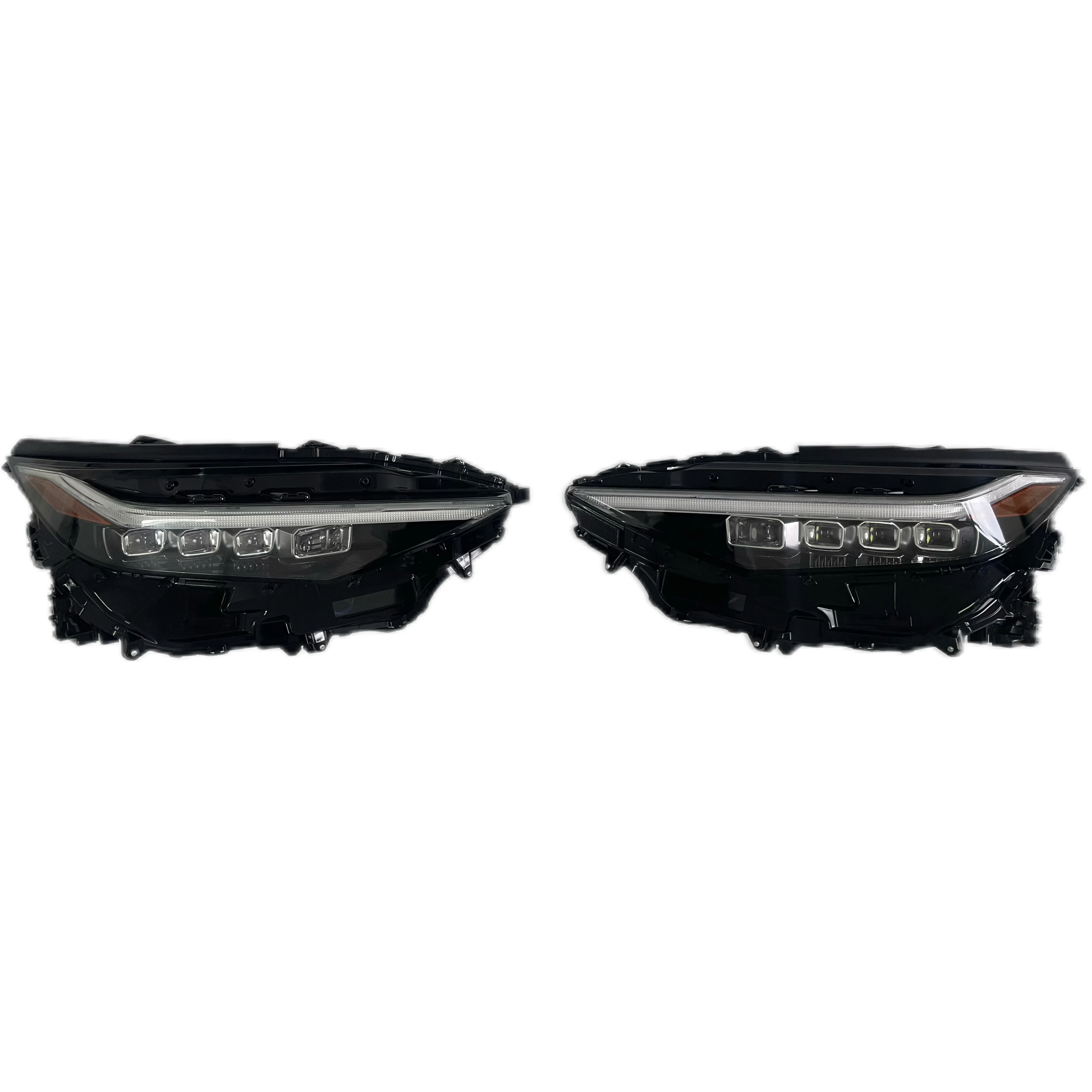 4-Eye Front Car Headlight Assembly with High Brightness LED Beams Stylish Durable Housing