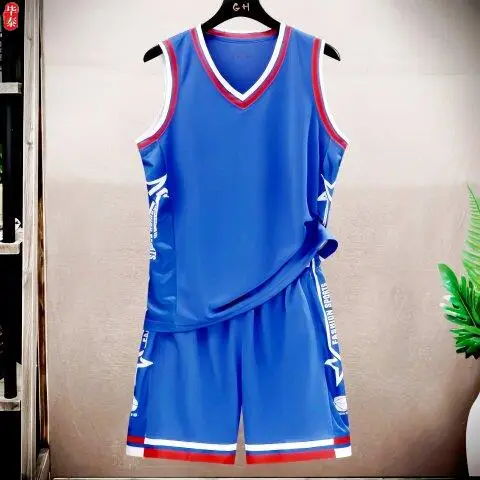 ice-silk-basketball-uniform-set-men's-large-size-sportswear-casual-sleeveless-vest-shorts-quick-dry-running-competition-leisure