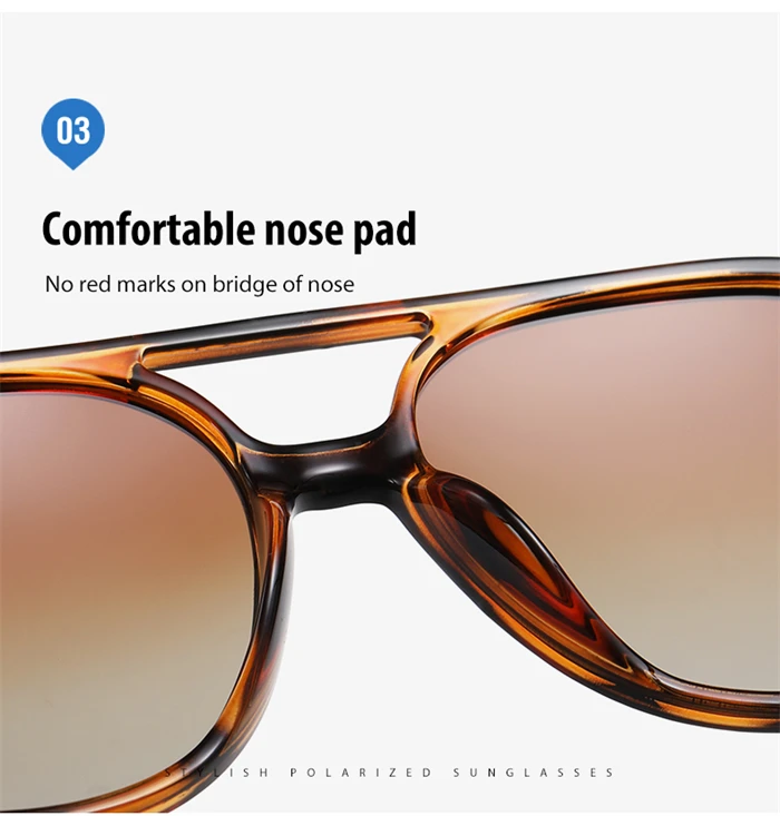 Ovaler Kurzsichtig-Sonnenbrille mit großem Rahmen für Herren, polarisiert, TR90, blendfrei, Miopie-Sonnenbrille, Damen, Rezept 0–0,5–0,75 bis –6,0 – Detail 8