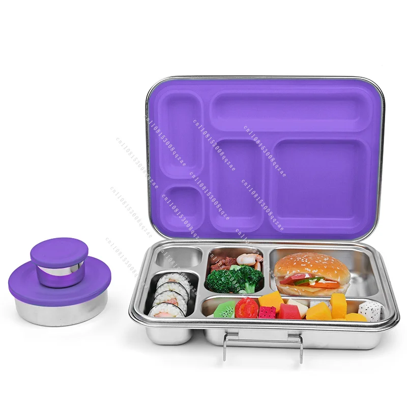 

New Design Environmentally Friendly Reusable Bento Box Stainless Steel Children's Lunch Box 5-grid Bento Box