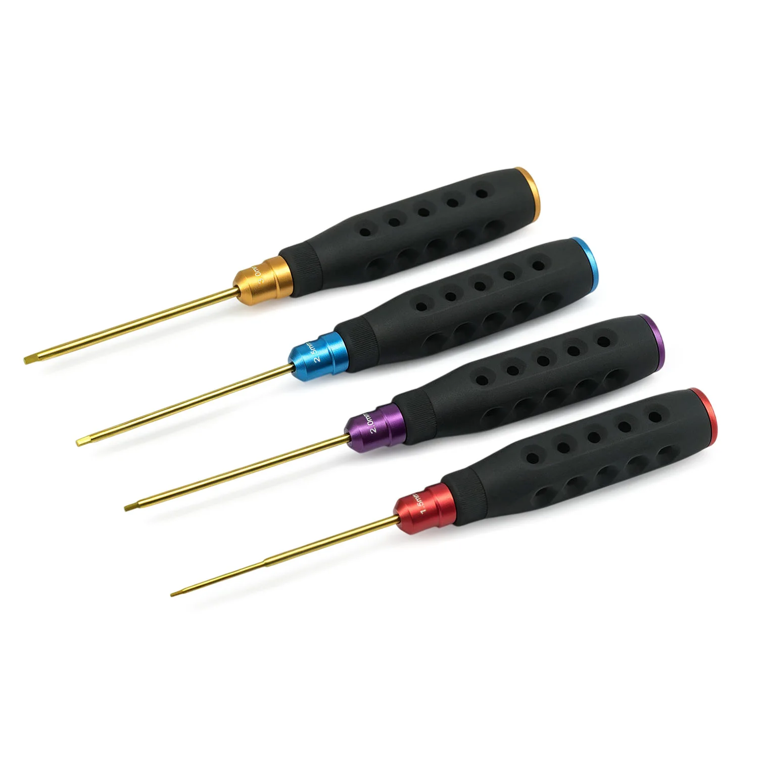 High-Strength Quality Nylon Rubber& Aluminum Alloy Hex 1.5–3.0mm Tool Set 4pcs/set