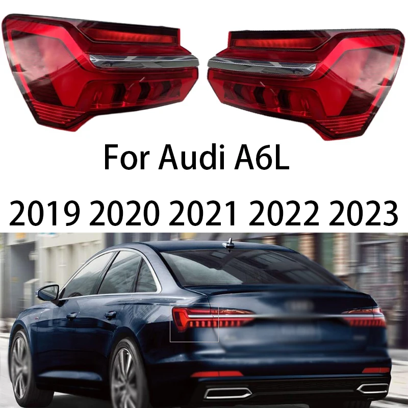 

For Audi A6L 2019 2020 2021 2022 2023 Outside Stop Lamp Taillights Rear Tail Light Rear Bumper Light Car LED Brake Tail Light