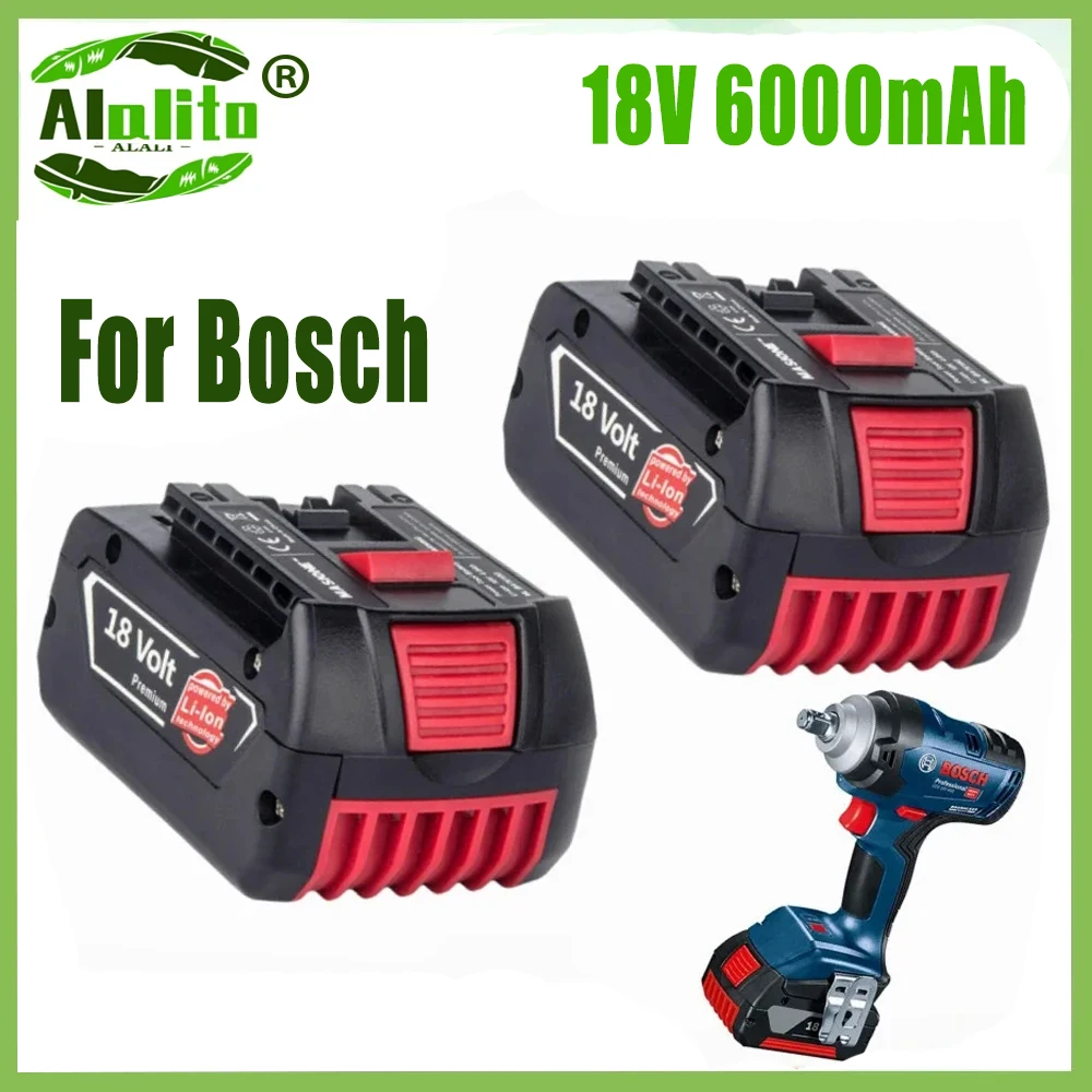 High-Performance For BOSCH 18Volt 6.0Ah LITHIUM-ION BATTERY GBA18V Professional GBA GSR GSB BAT609 (KC) Rechargeable Battery