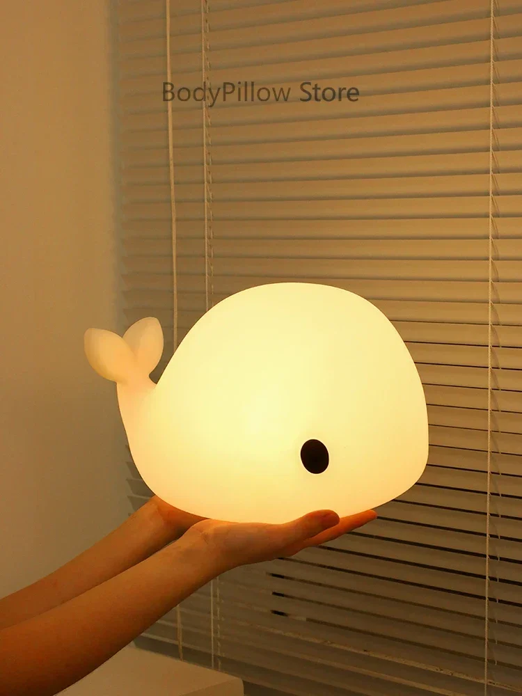 

Cartoon creative cute little whale night light bedroom decoration ornament ambient light