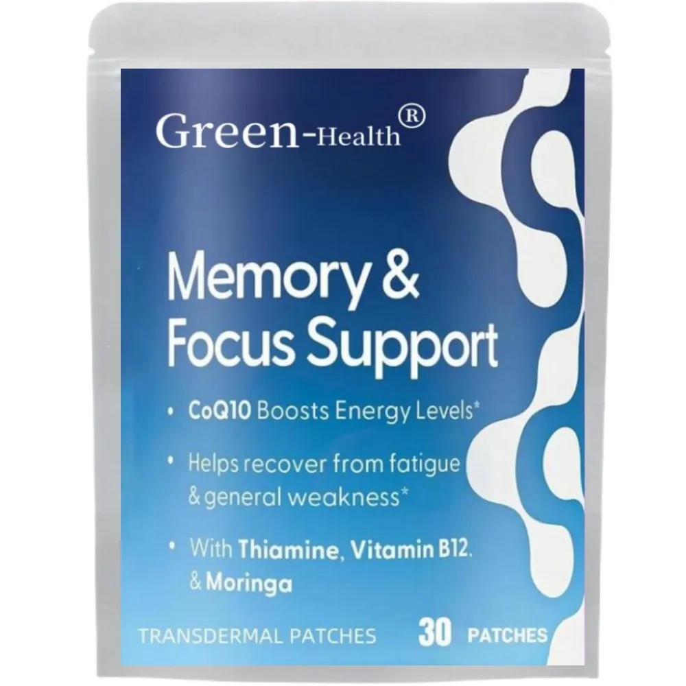 

30 Patches Memory & Focus Transdermal Patches with Thiamine Vitamin B12 for Women & Men Energy & Focus