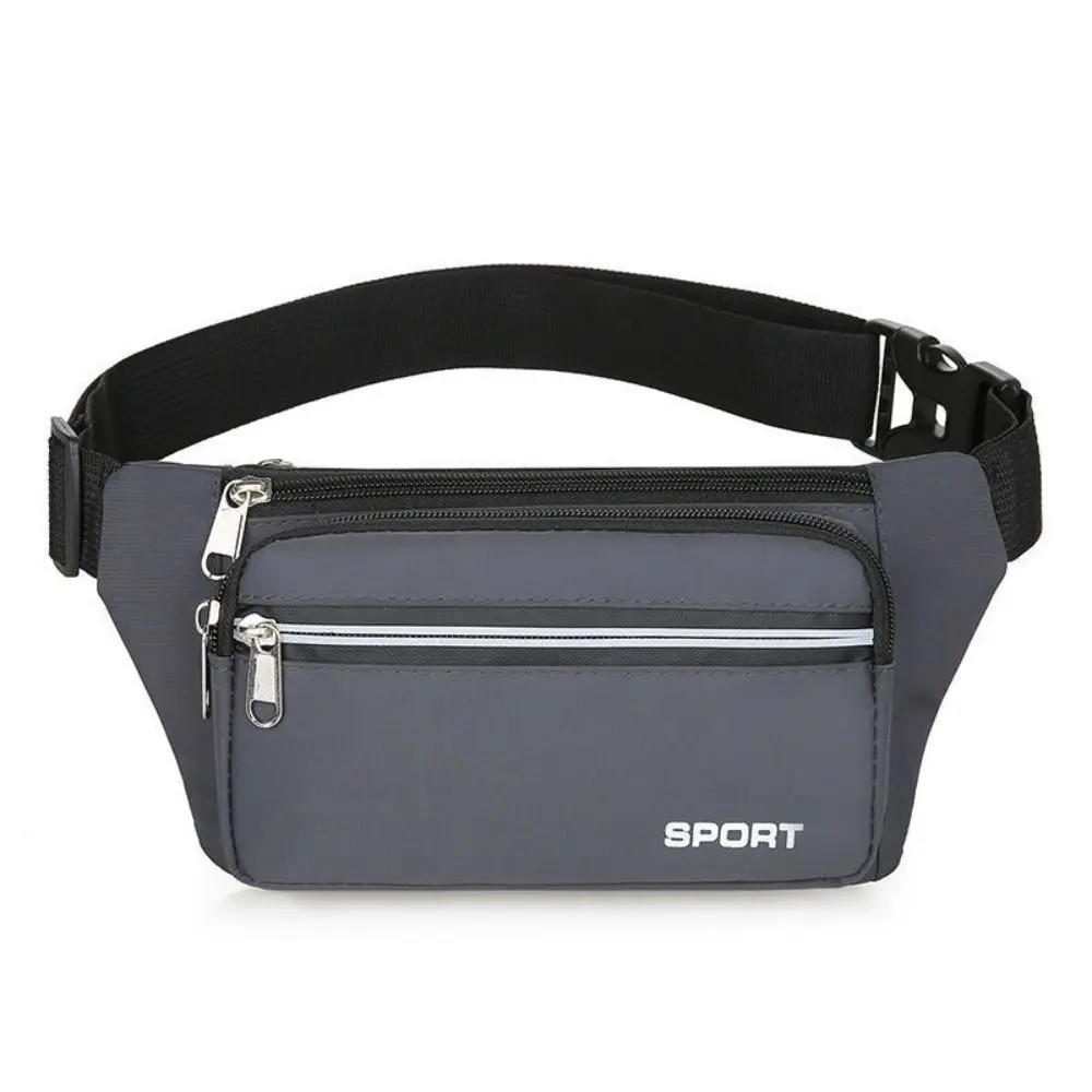 Marsupio da corsa di grande capacità Anti spruzzi Business Sport Fanny Pack Portafogli con tasche multiple Marsupio mobile da uomo