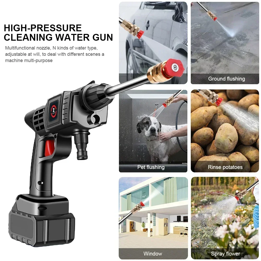 Cordless Pressure Washer Gun, Portable Power Cleaner, Suitable for Outdoor Cleaning and Watering Car washing tool