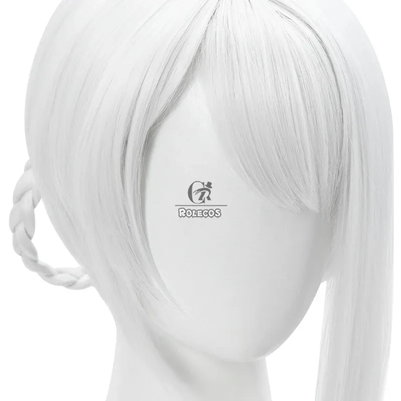 ROLECOS Game NieR Kaine Косплей Парик NieR Reincarnation Kaine Косплей Парик Женские Головные Уборы 30 см Белые Синтетические Волосы Термостойкие