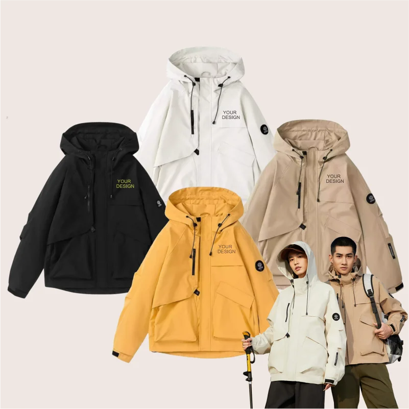 

Windbreakers Soft Shell Jackets Men Tactical Windproof Waterproof Loose Jacket Men Jacket Mens Hooded Coats Customize Image Text