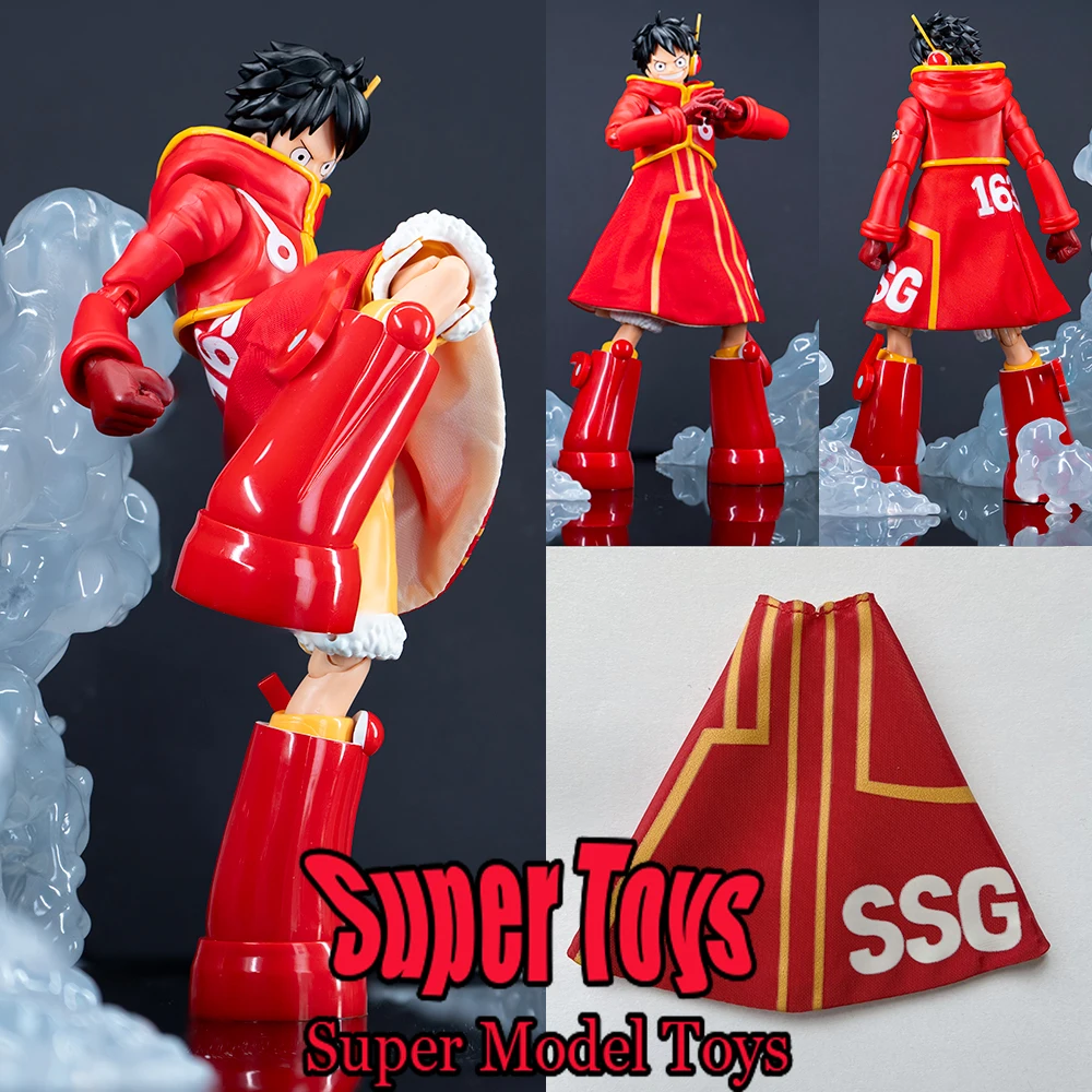

In Stock 1/12 Scale Male Soldier Clothes Accessory Monkey D. Luffy Red Short Skirt Fit 6-inches SHF Action Figure Model Doll