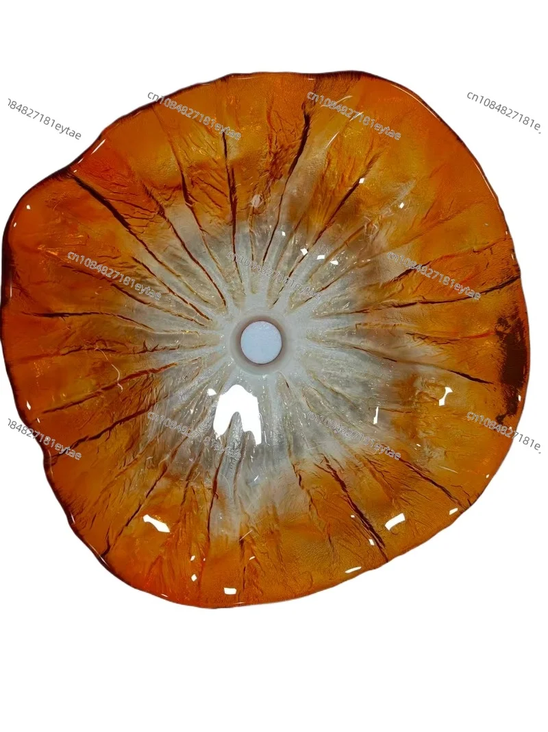 

Новая закаленная стеклянная раковина для ванной комнаты, креативная хрустальная глазурованная художественная раковина в форме цветка, стеклянная раковина-чаша