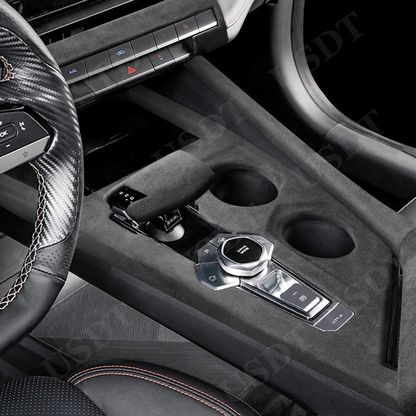 for Changan UNIV UNI-V 2023 2022 2024 2025 Center Console Windows Control Panel Made of Alcantara Suede Interior Protection