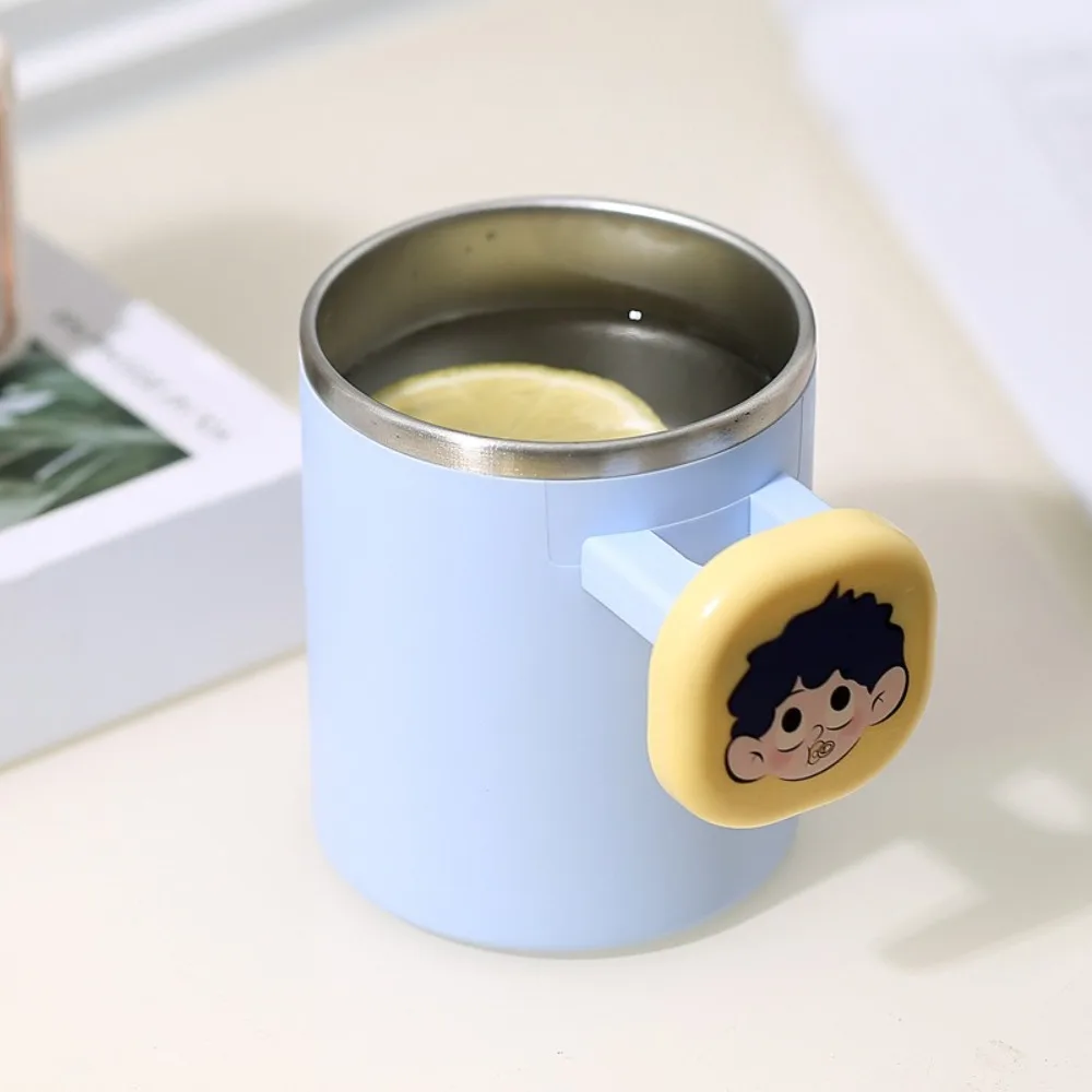 

Cute Cartoon Stainless Steel Mouthwash Cup Heat-resistant Reusable Toothbrush Cup Portable Toothbrush Holder Travel