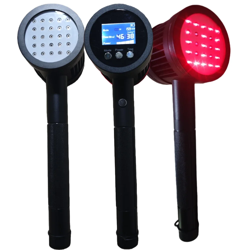 Professional 1295mW Cold Laser with 25 Diodes, 808nm & 650nm NIR Light Physiotherapy for Severe Joint Pain and Tissue Healing