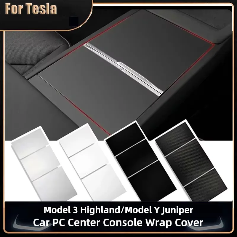 

Наклейка на панель центральной консоли Tesla New Model 3 Highland 2024 с узором из углерода, аксессуары для интерьера автомобиля
