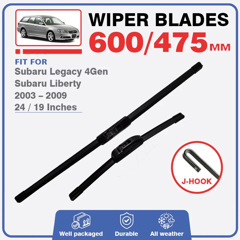 Front Wiper Blades Set For Subaru Legacy MK4 4 IV BL BP Liberty 2003 2004 2005 2006 2007 2008 2009 Windscreen Brush Accessories