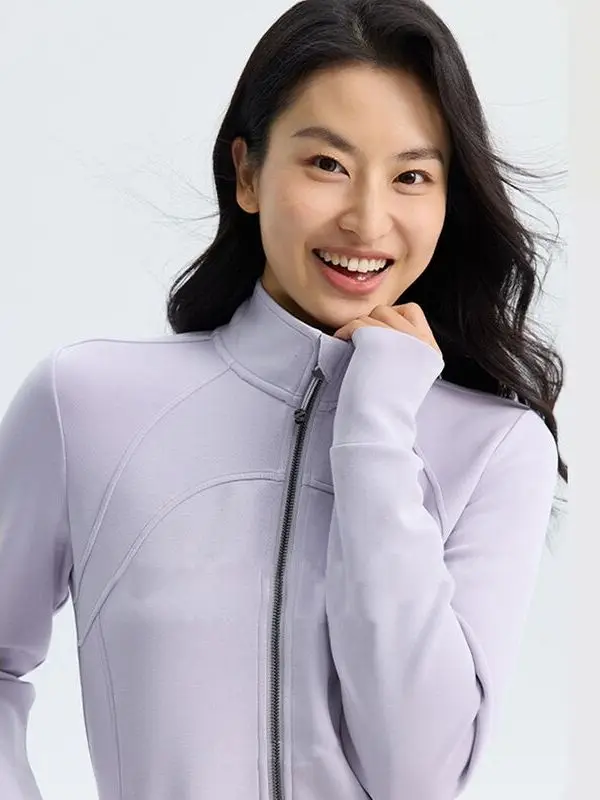 

Женская верхняя одежда Spor Long Sve Modal Jaet Fitn с воротником-стойкой, облегающая верхняя одежда, дышащая застежка-молния...