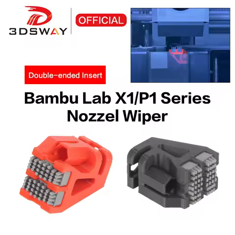 3DSWAY for Bambu Lab P1S P1 X1 Series Make Print Head Cleaner Nozzle Brush for 3D Printer Accessories Printer Head Wiping Parts
