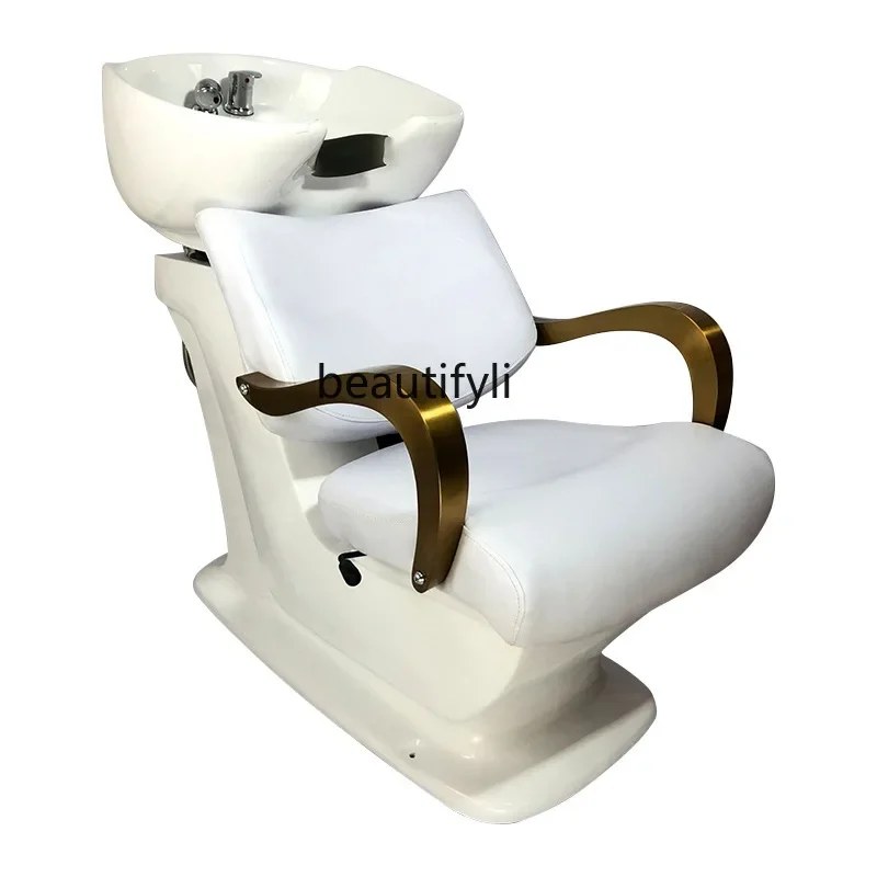 

Shampoo Chair for Hair Salon Hair Salon Beauty Salon Shampoo Flushing Bed Half Lying Sitting Hair-Washing Chair