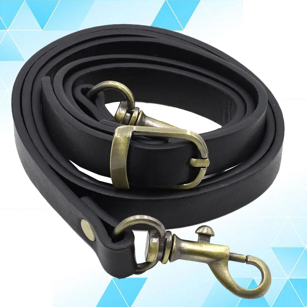 

120Cm Adjustable Pu Shoulder Bag Strap For Cross Body Bag Replacement Black Brass Buckle Long Comfortable Accessory Strap