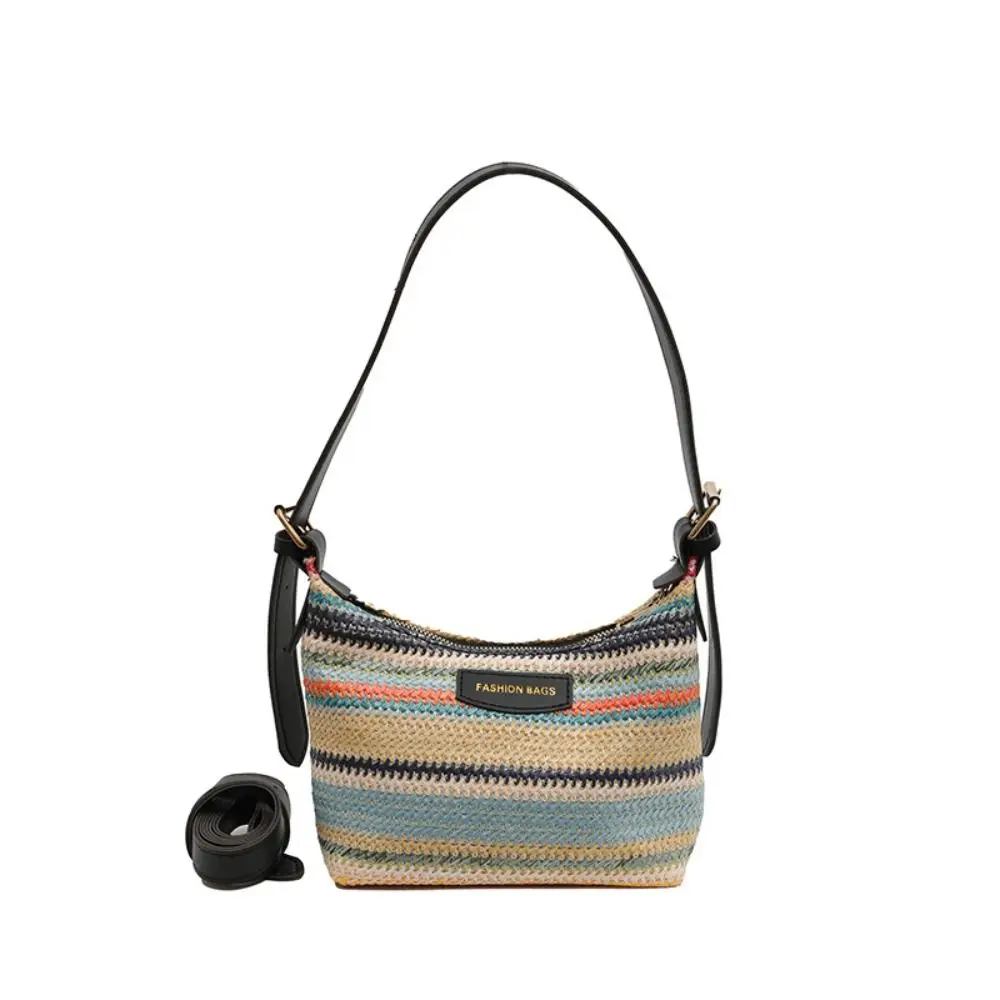 New Large Capacity Fashion Contrast Color Handbag Versatile Messenger Shoulder Bag Casual Dumpling Bags Portable Tote