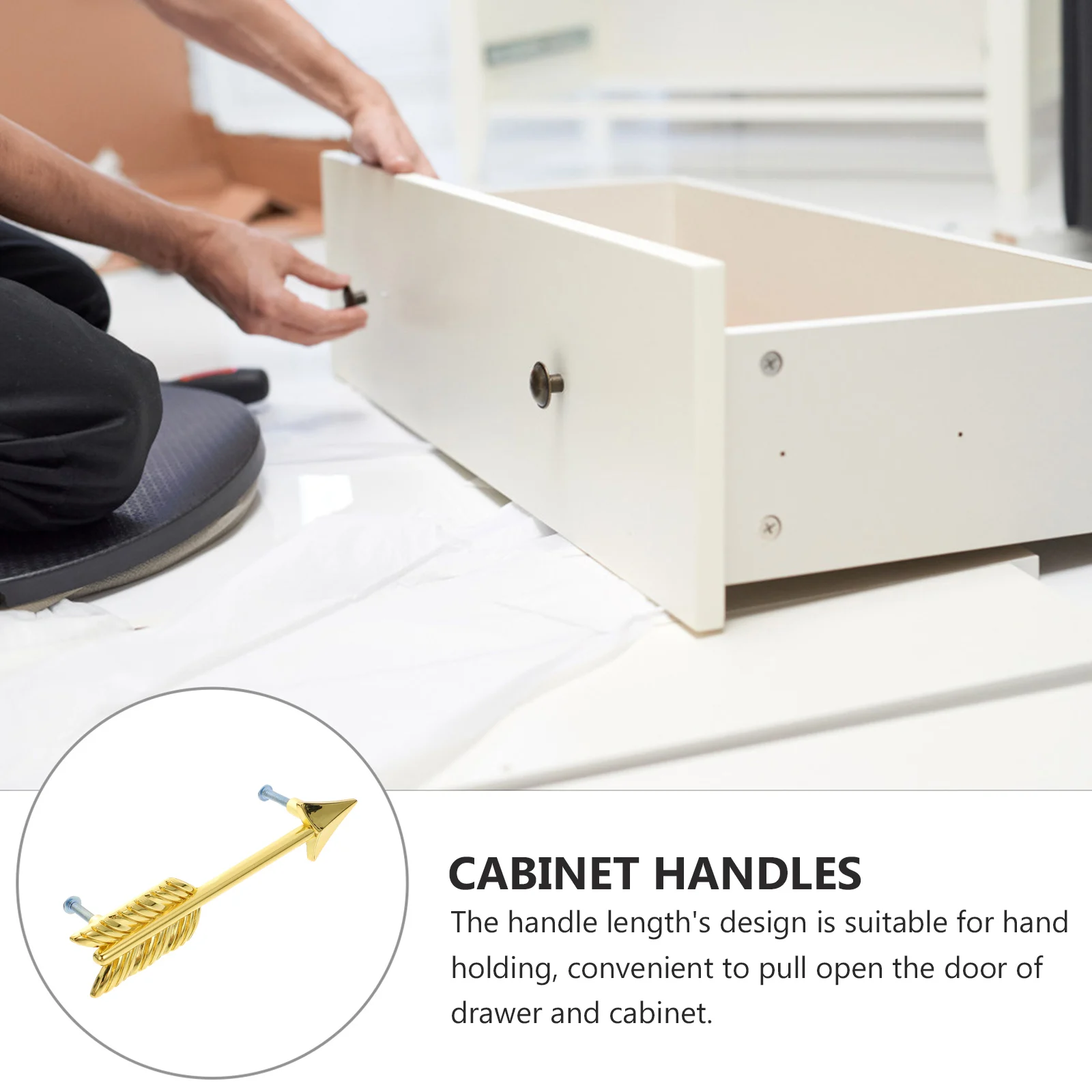 

4 Pcs Arrow-shaped Handle Handles for Drawers Cupboards Furniture Closet Pull Knob Cabinets Modern Door Pulls