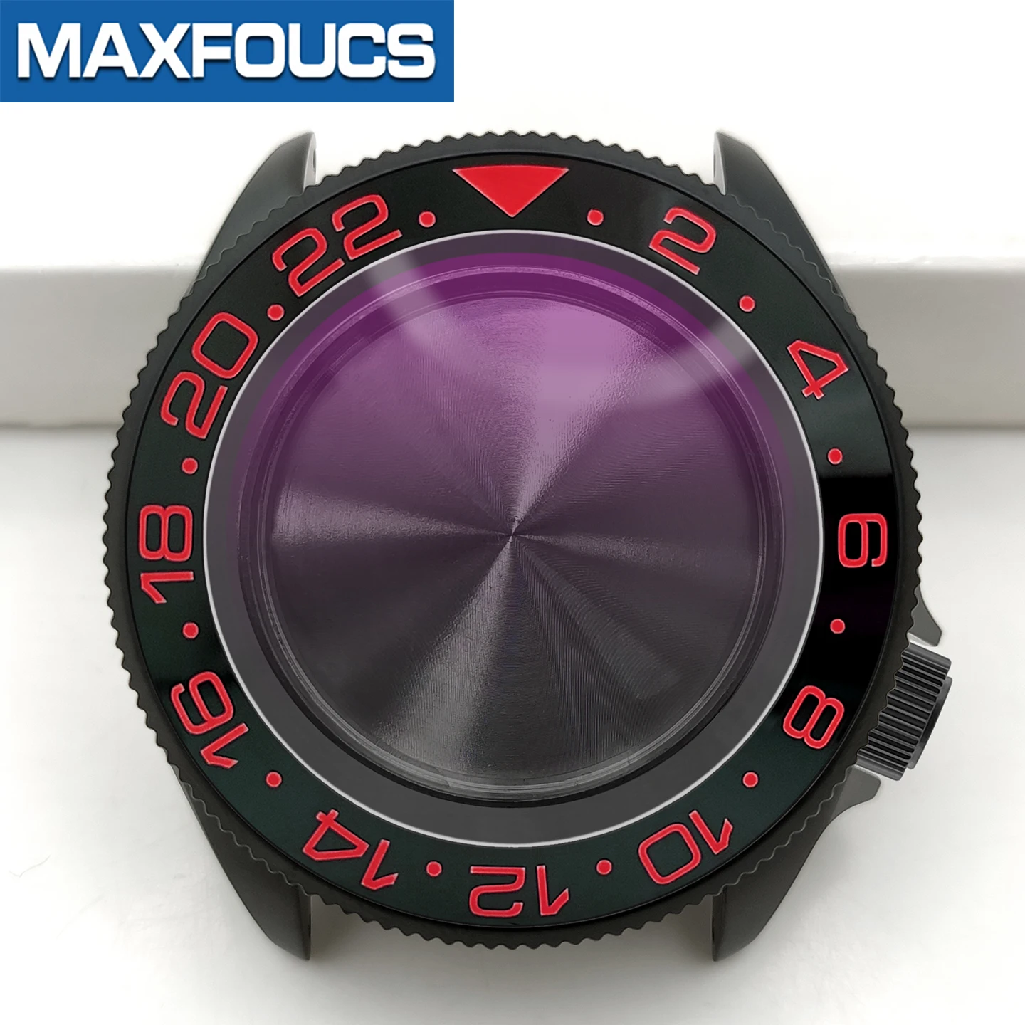 MM300 SKX 3.8 Uhrengehäuse-Set Schwarz Matt Passend für NH35/NH36/NH34 MOD Uhrengehäuse-Teile Saphirglas-Einsatz Lünette Maßanfertigung – Detail 14