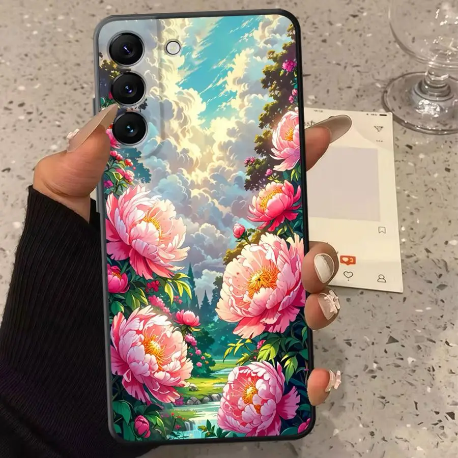Rich And Lustrous Peony Fashion Case for Samsung Galaxy A05 A02s A30s A06 A71 A73 A03 A20s A50 A56 A53 A04 Phone Cover