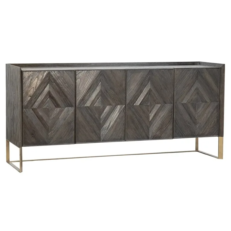 

Dark brown recycled elm sideboard base living room cabinet household furniture kitchen dining room bedroom