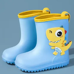 Non-Slip Rain Boots Kids Boy Waterproof Light and Handy Water Toddler Shoes for Girls Children Yellow Rain Boots for Rainy Day