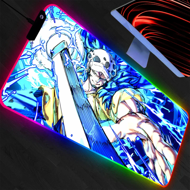 LED Mouse Pad One Piece Gamer Large XXL Tablet Varmilo Keyboard Carpet Backlight Gaming Accessories RGB Mousepad Durable
