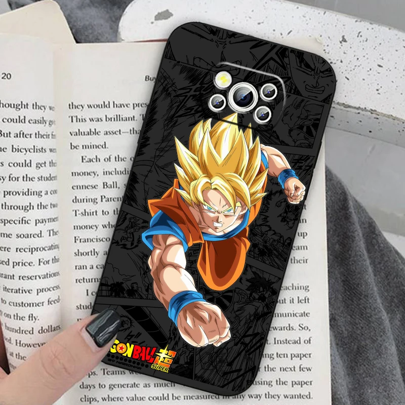 Casing ponsel Anime d-dragon Ball, pelindung telepon genggam warna hitam untuk Xiaomi Mi Poco F5 F4 F3 X6 X5 X4 X3 M6 M5 M5S M4 M3 C65 Pro GT NFC 5G