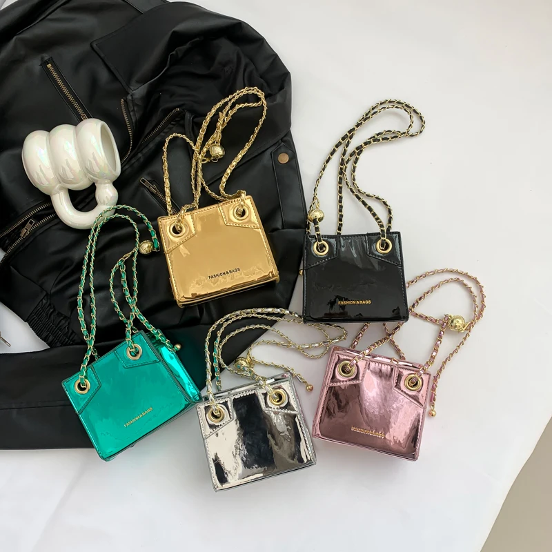 Mini borse a tracolla a catena per donna 2020 estate in pelle PU donna Luxuury elegante catena borsa a tracolla carina borse e portamonete