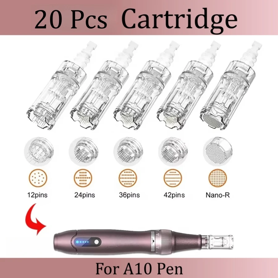 20個入り-025mm-カートリッジ-マイクロニードル-12ピン-24ピン-36ピン-42ピン-ラウンド-ナノニードル-drペン-a10-マイクロニードリングペン用