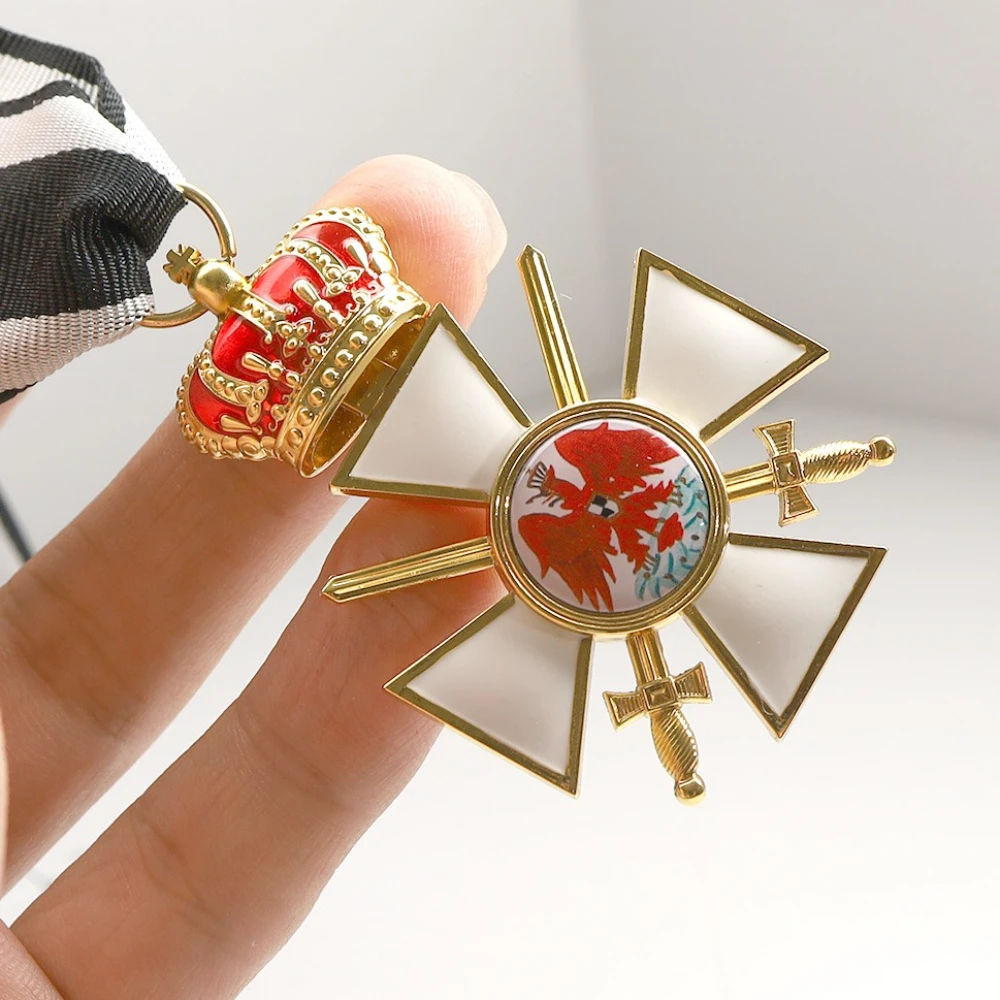 Королевство Пруссии, третья классная медаль с красным орлом, заказ красного орла 3-го класса с короной, лентой, коллекция значков, ремесло