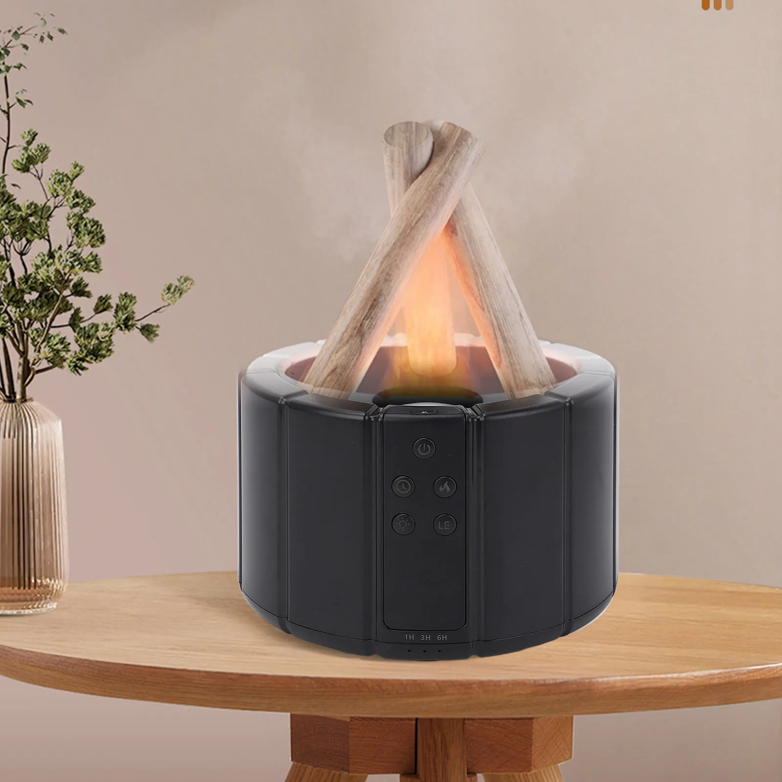 Bonfire Diffuser 250ml Campfire Flame Fire Diffuser Innovative Simulated Campfire Humidifier for Home Office Tabletop