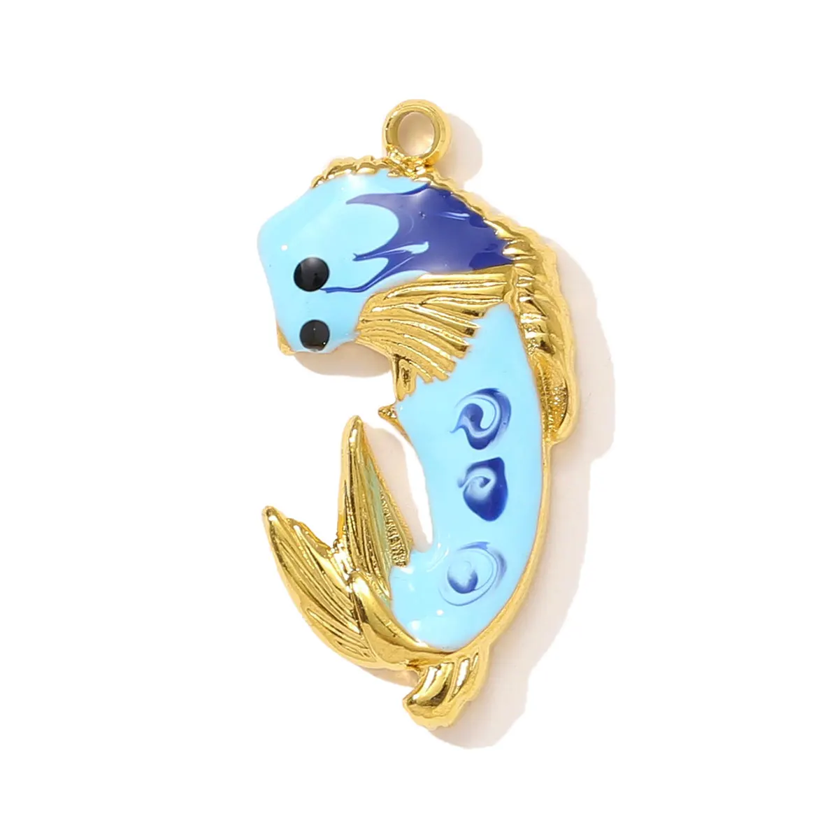 3pcs/Lot LaVixMia Stainless Steel Enamel Shell Starfish DIY Charms Sea Fish Necklace Pendant Women Giant Salamander Jewelry