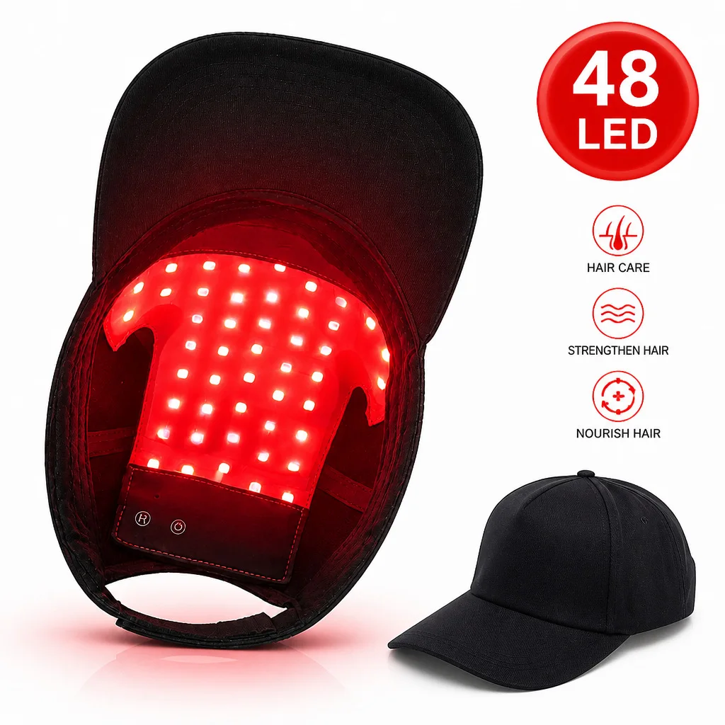 Red Light Therapy Cap for Hair Growth  Infrared Blue Scalp Care USB Charging Hair Loss Treatment for Men&Women