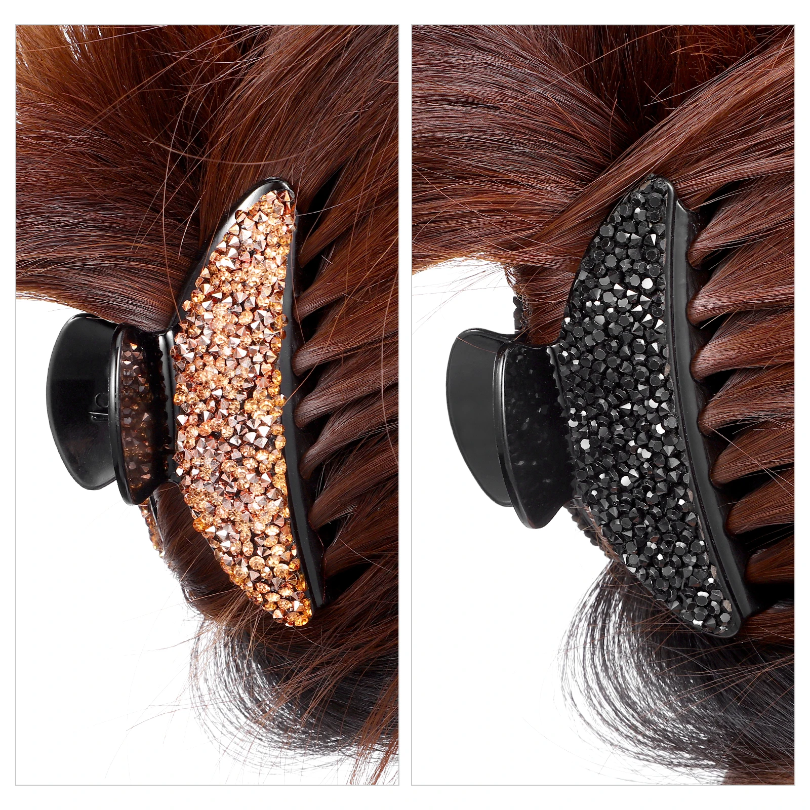 

Elegant Claw Clips Jaw Diamond Resin Hairpin Rhinestone Barrettes for Women Girls Hair Accessories Styling Tools Non Damaging