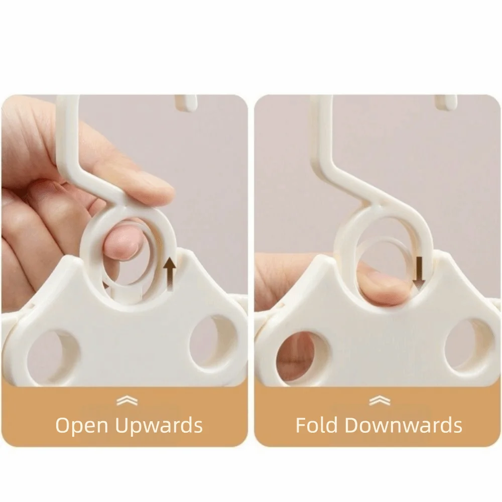 

5 Pieces Wide Shoulder Folding Clothes Hanger Non Slip Space Saving Portable Suit Hanger Retractable Plastic Clothes Drying Rack
