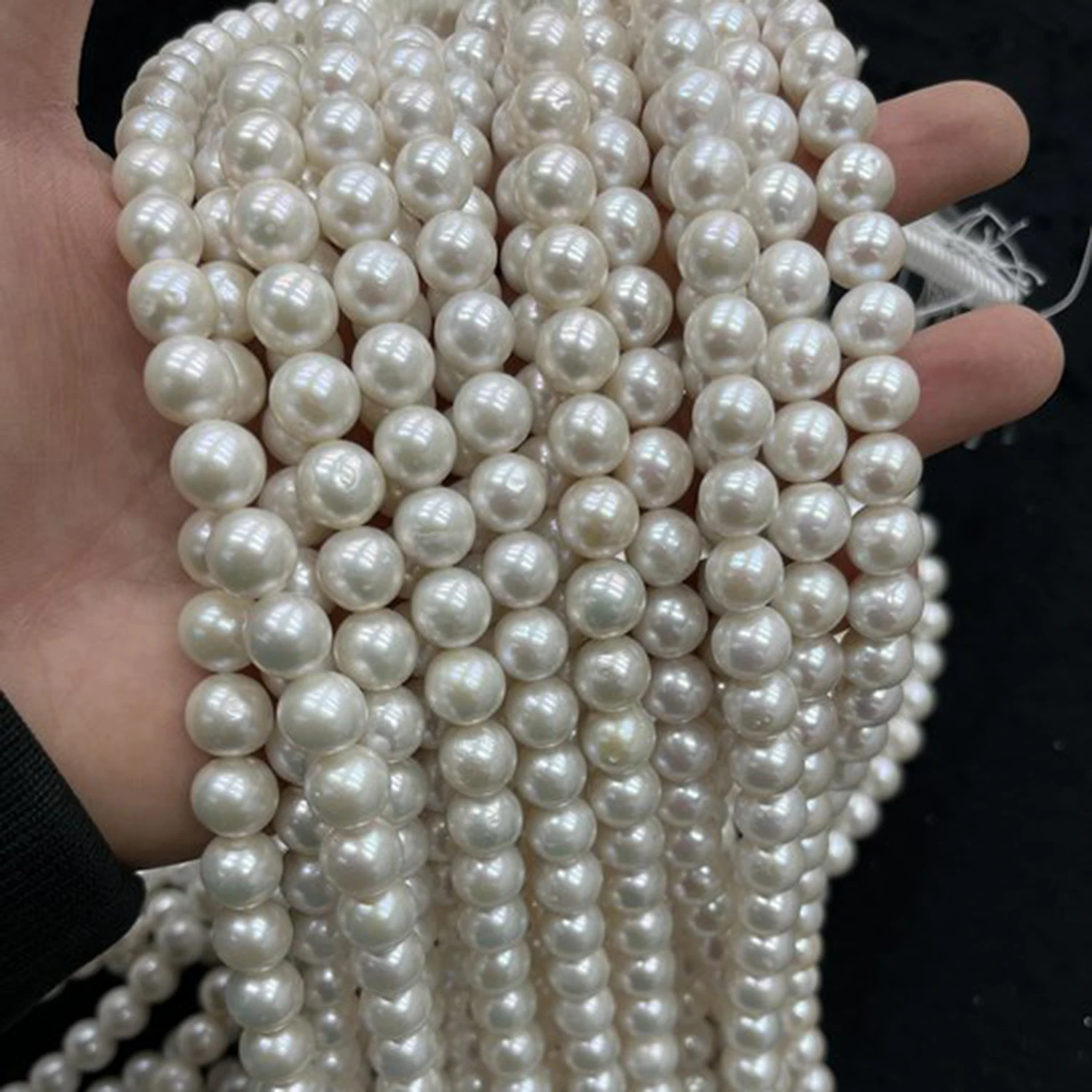 

Жемчуг натуральный 10-11 мм, круглый, гладкий, пресноводный, белый, для ожерелий, полуфабрикаты, барокко, материалы для DIY, аксессуары, оптовая продажа ювелирных изделий