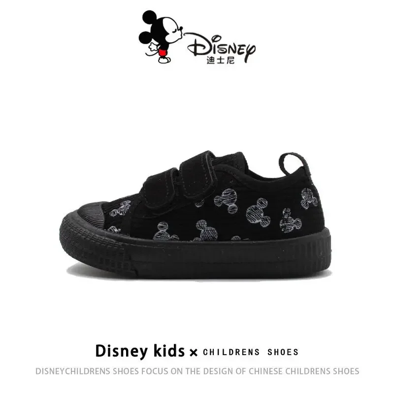 

Детская парусиновая обувь Disney 2025 — легкие домашние кроссовки для малышей, нескользящая и мягкая подошва для безопасности, детская повседневная обувь