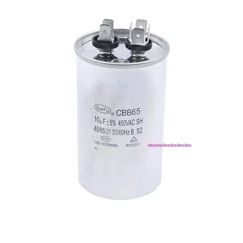 CBB65-10uF AC motor motor capacitor, saifu/sf air conditioner capacitor