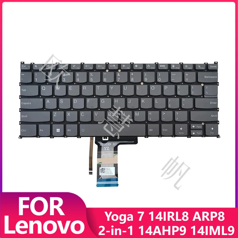 S New Repair Accessories for Lenovo Yoga 7 14IRL8 ARP8 Yoga 7 2-in-1 14AHP9 14IML9 US Backlit Keyboard