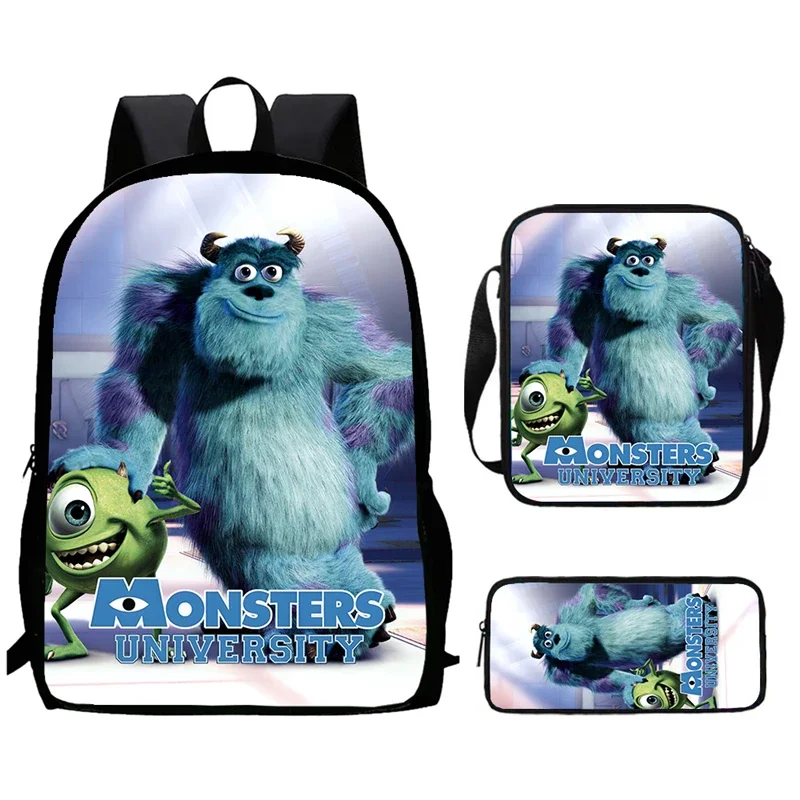 Cartoon Monsters Inc Child School Backpack With Shoulder Bags Pencil Bags For Kindergarten,Light Weight School Bags For Boy Girl